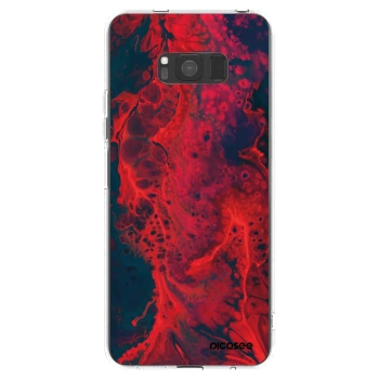 Picasee silikonska prozirna maskica za Samsung Galaxy S8 G950F - Organic red