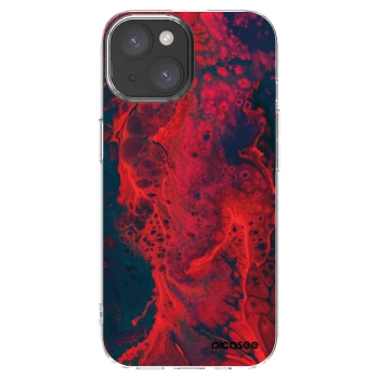 Picasee silikonska prozirna maskica za Apple iPhone 15 - Organic red