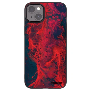 Picasee crna silikonska maskica za Apple iPhone 15 Plus - Organic red