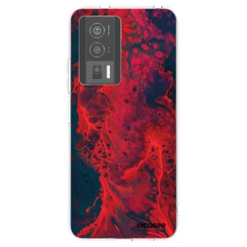 Picasee silikonska prozirna maskica za Xiaomi Poco F5 Pro 5G - Organic red