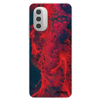 Picasee silikonska prozirna maskica za Motorola Moto G51 - Organic red