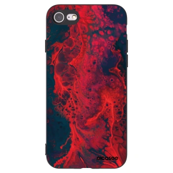 Picasee crna silikonska maskica za Apple iPhone 7 - Organic red