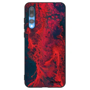 Picasee crna silikonska maskica za Huawei P20 Pro - Organic red