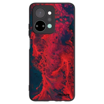 Picasee crna silikonska maskica za Honor X7a - Organic red