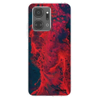Picasee silikonska prozirna maskica za Honor X7a - Organic red