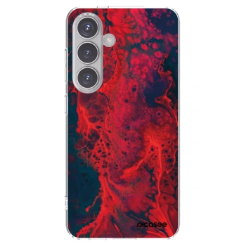 Picasee silikonska prozirna maskica za Samsung Galaxy S24 S921B 5G - Organic red