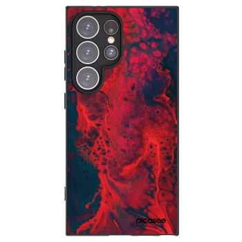 Picasee crna silikonska maskica za Samsung Galaxy S24 Ultra S928B 5G - Organic red