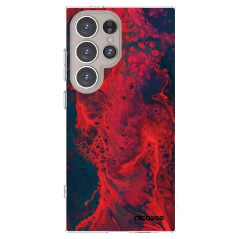 Picasee silikonska prozirna maskica za Samsung Galaxy S24 Ultra S928B 5G - Organic red