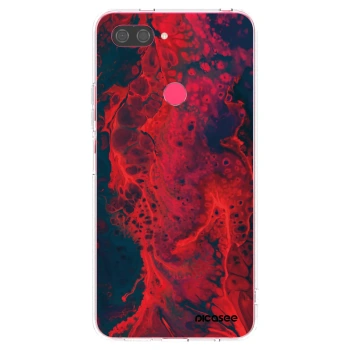 Picasee silikonska prozirna maskica za Xiaomi Mi 8 Lite - Organic red