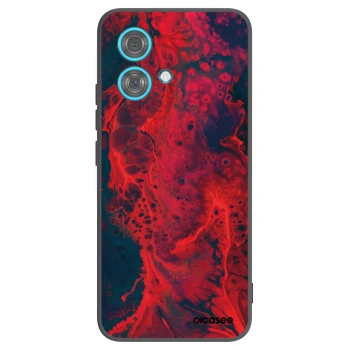 Picasee crna silikonska maskica za Motorola Edge 40 Neo - Organic red