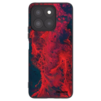 Picasee crna silikonska maskica za Honor X8b - Organic red