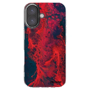 Picasee silikonska prozirna maskica za Apple iPhone 16 - Organic red