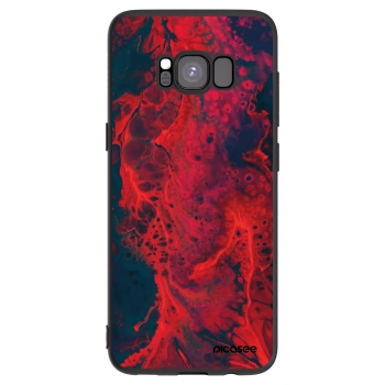 Picasee crna silikonska maskica za Samsung Galaxy S8 G950F - Organic red