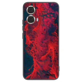 Picasee crna silikonska maskica za Motorola Moto G85 - Organic red