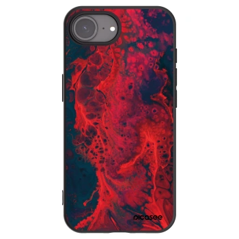 Picasee crna silikonska maskica za Apple iPhone 16e - Organic red