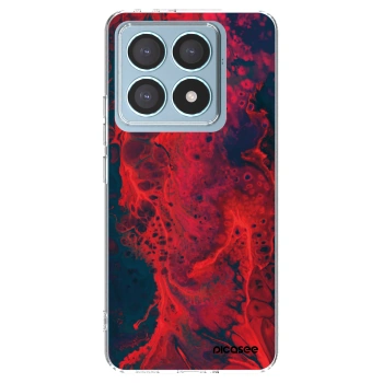 Picasee silikonska prozirna maskica za Xiaomi 14T Pro - Organic red