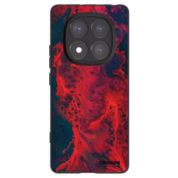 Picasee crna silikonska maskica za Xiaomi Redmi Note 14 Pro+ 5G - Organic red