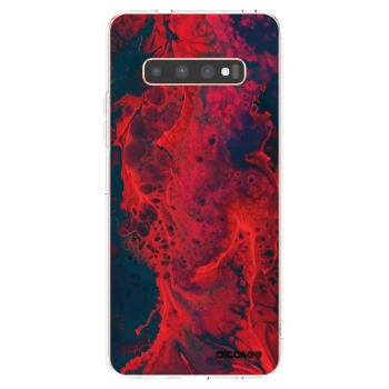 Picasee silikonska prozirna maskica za Samsung Galaxy S10 Plus G975 - Organic red