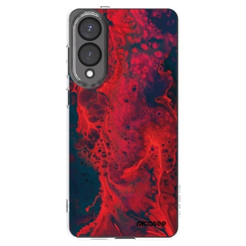 Picasee silikonska prozirna maskica za Samsung Galaxy S25 Edge 5G - Organic red