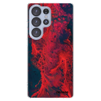 Picasee silikonska prozirna maskica za Samsung Galaxy S25 Ultra 5G - Organic red