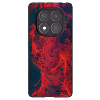 Picasee crna silikonska maskica za Xiaomi Redmi Note 14 Pro 4G - Organic red