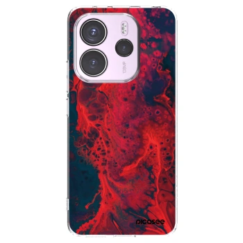 Picasee silikonska prozirna maskica za Xiaomi Redmi Note 14 4G - Organic red