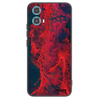 Picasee crna silikonska maskica za Motorola Moto G34 5G - Organic red
