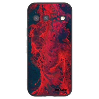 Picasee crna silikonska maskica za Google Pixel 9 - Organic red