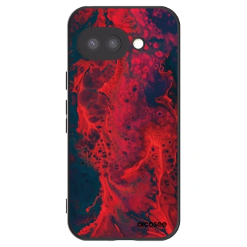 Picasee crna silikonska maskica za Google Pixel 9a - Organic red