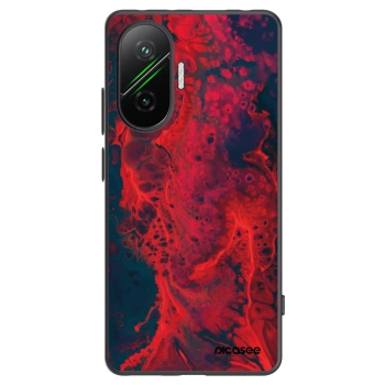 Picasee crna silikonska maskica za Xiaomi Poco F7 Pro 5G - Organic red