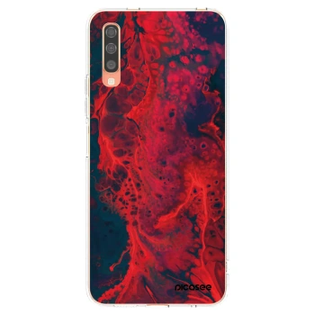 Picasee silikonska prozirna maskica za Samsung Galaxy A70 A705F - Organic red
