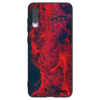 Picasee crna silikonska maskica za Samsung Galaxy A70 A705F - Organic red