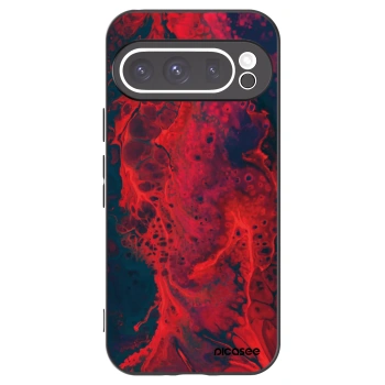 Picasee crna silikonska maskica za Google Pixel 9 Pro XL - Organic red