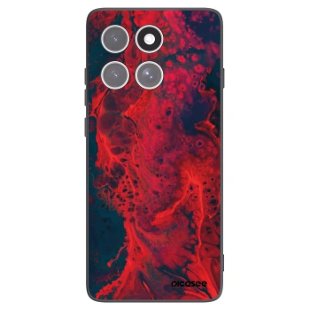 Picasee crna silikonska maskica za Motorola Edge 60 Fusion - Organic red