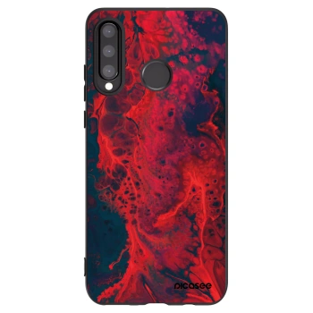 Picasee crna silikonska maskica za Huawei P30 Lite - Organic red