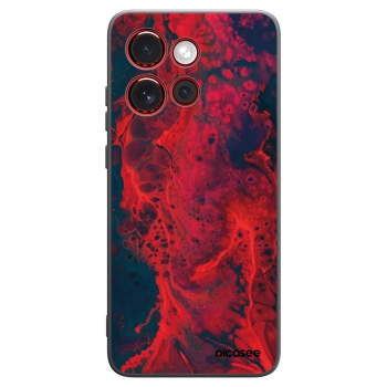 Picasee crna silikonska maskica za Motorola Edge 60 Neo 5G - Organic red