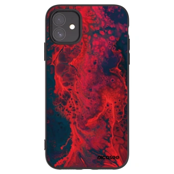 Picasee crna silikonska maskica za Apple iPhone 11 - Organic red
