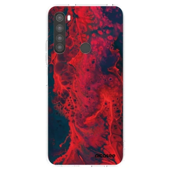 Picasee silikonska prozirna maskica za Xiaomi Redmi Note 8 - Organic red