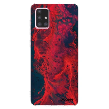 Picasee silikonska prozirna maskica za Samsung Galaxy A71 A715F - Organic red