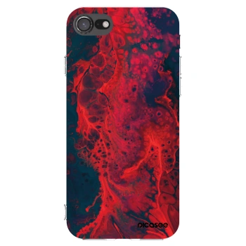 Picasee silikonska prozirna maskica za Apple iPhone SE 2020 - Organic red