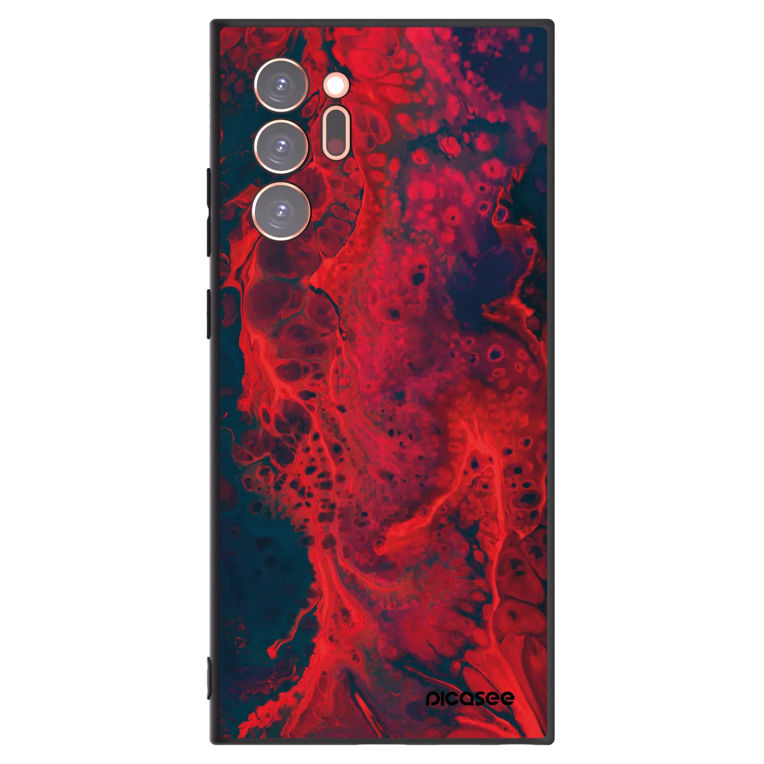 Picasee crna silikonska maskica za Samsung Galaxy Note 20 Ultra - Organic red