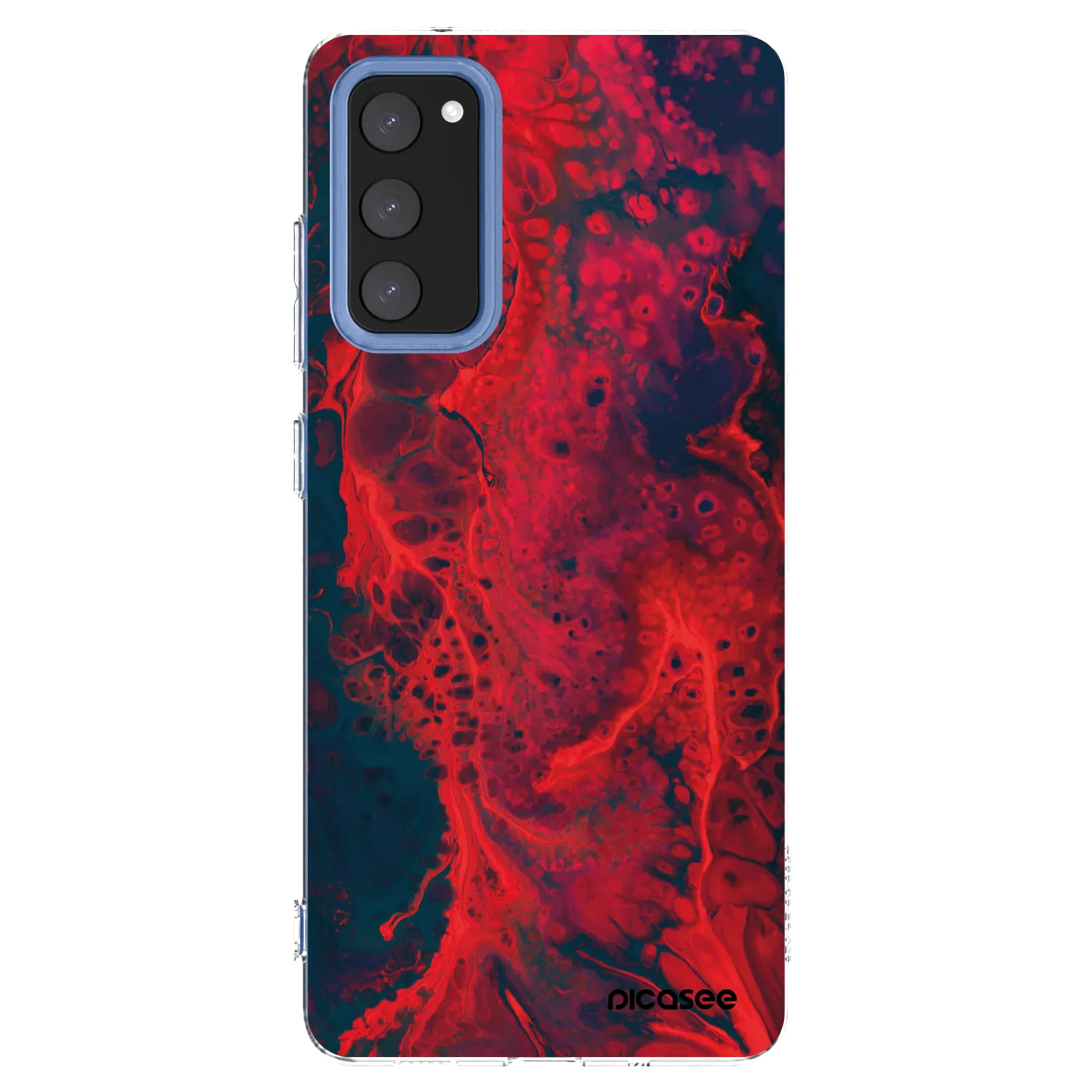 Picasee silikonska prozirna maskica za Samsung Galaxy S20 FE - Organic red