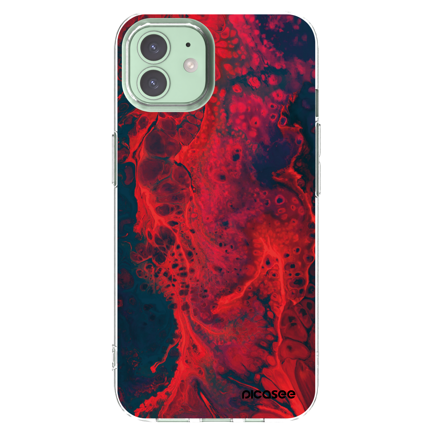 Picasee silikonska prozirna maskica za Apple iPhone 12 - Organic red