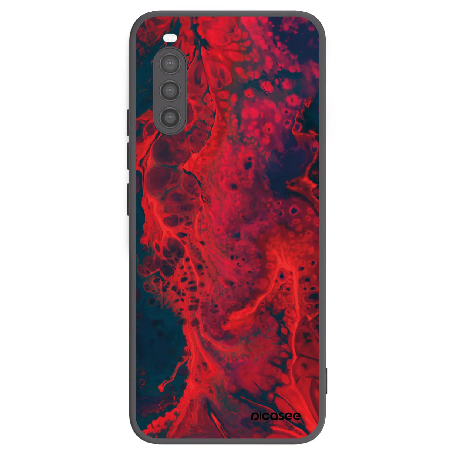 Picasee crna silikonska maskica za Sony Xperia 10 II - Organic red