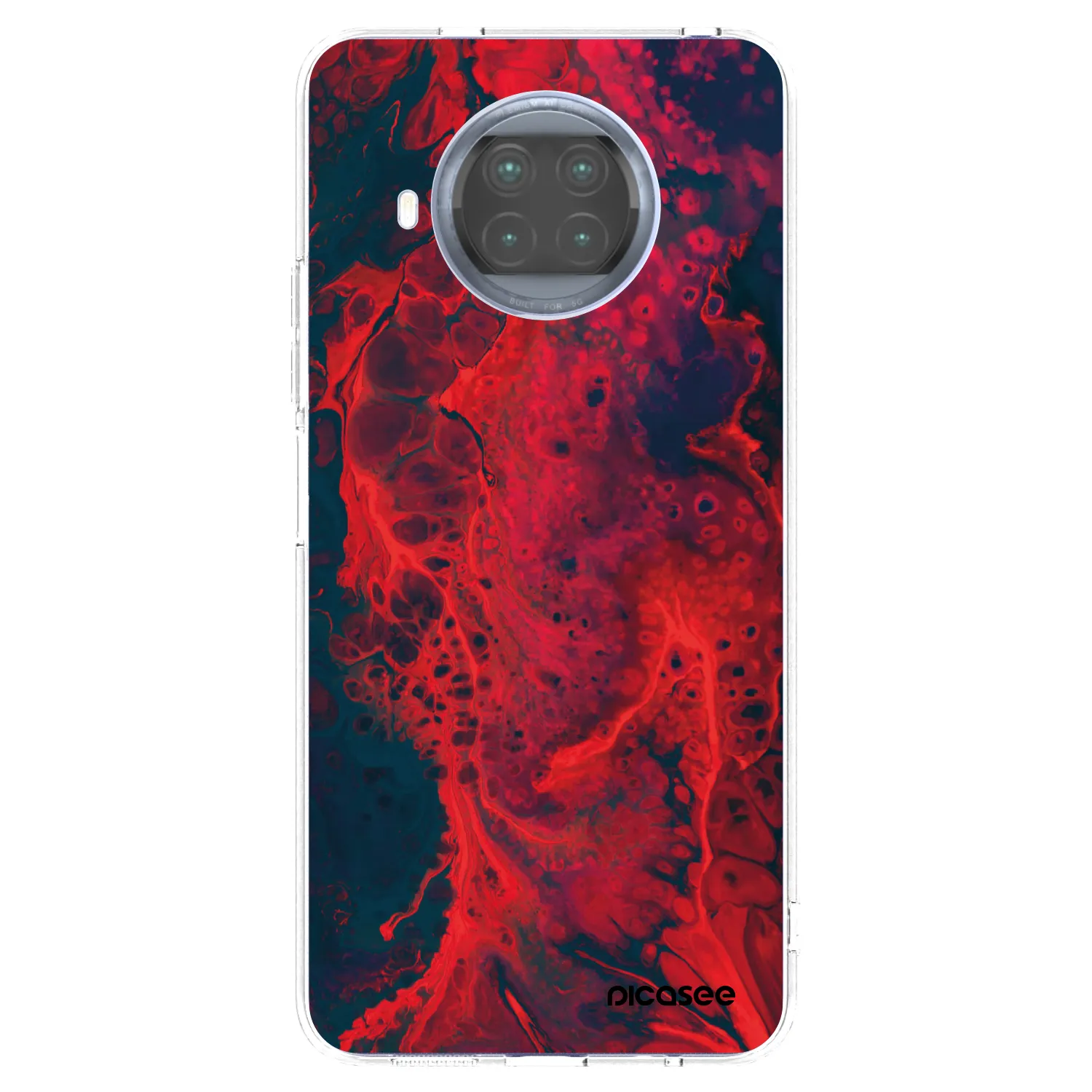Picasee silikonska prozirna maskica za Xiaomi Mi 10T Lite - Organic red