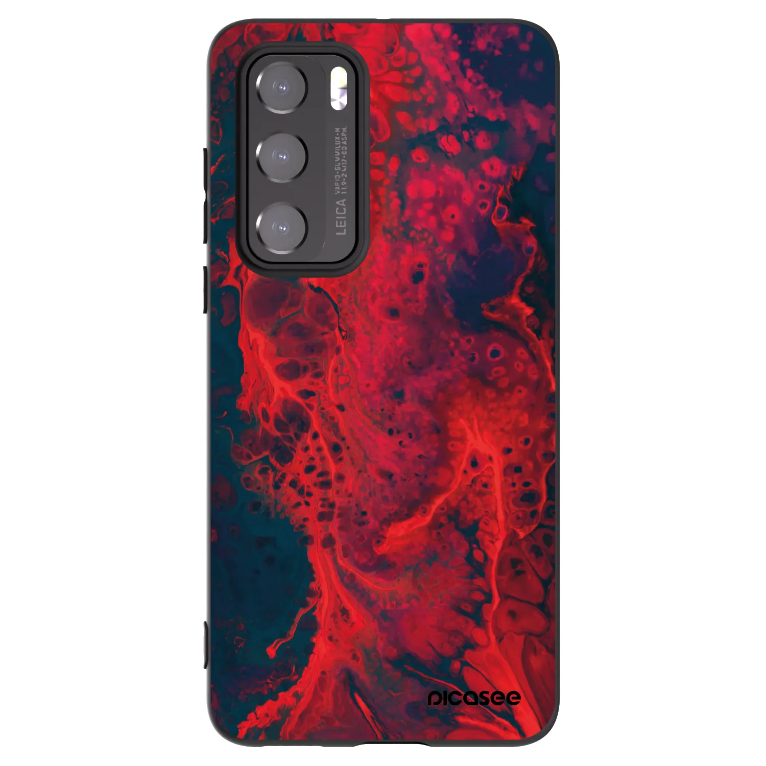 Picasee crna silikonska maskica za Huawei P40 - Organic red