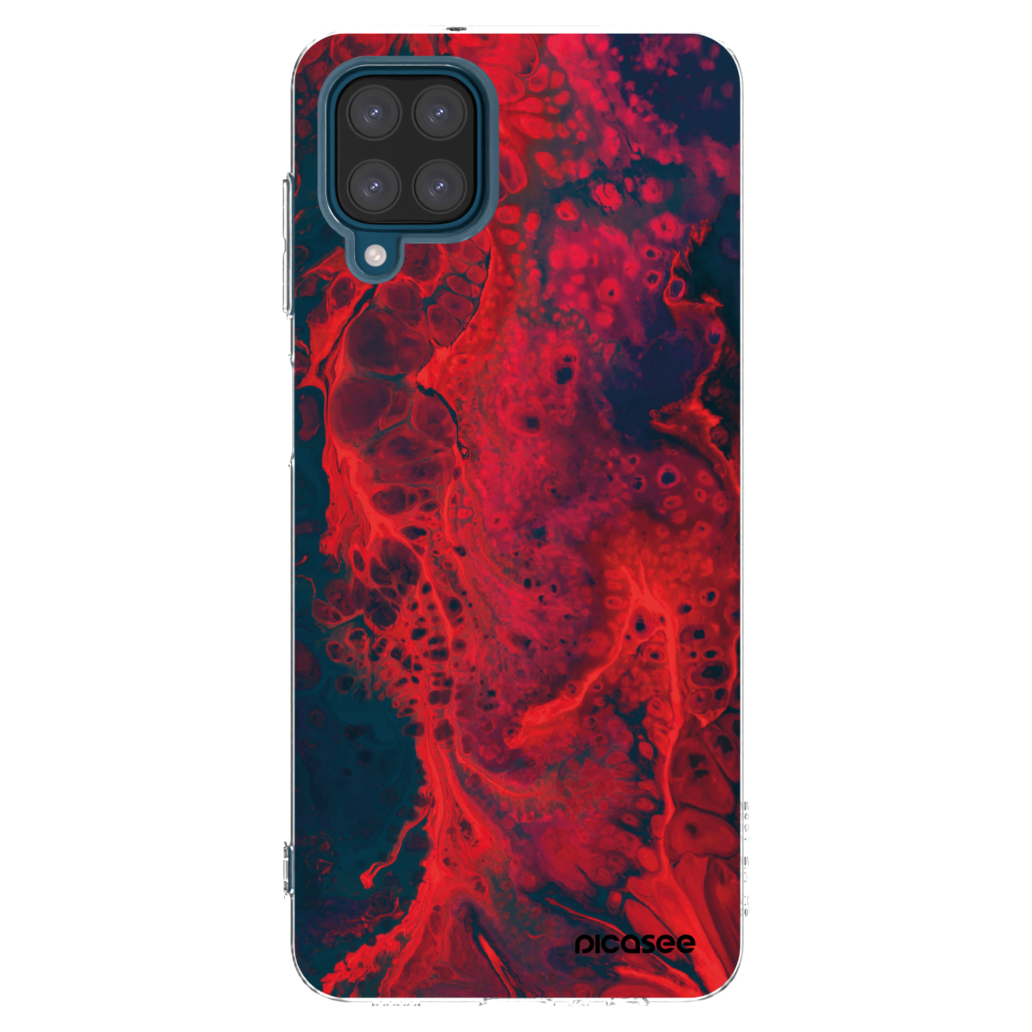 Picasee silikonska prozirna maskica za Samsung Galaxy A12 A125F - Organic red
