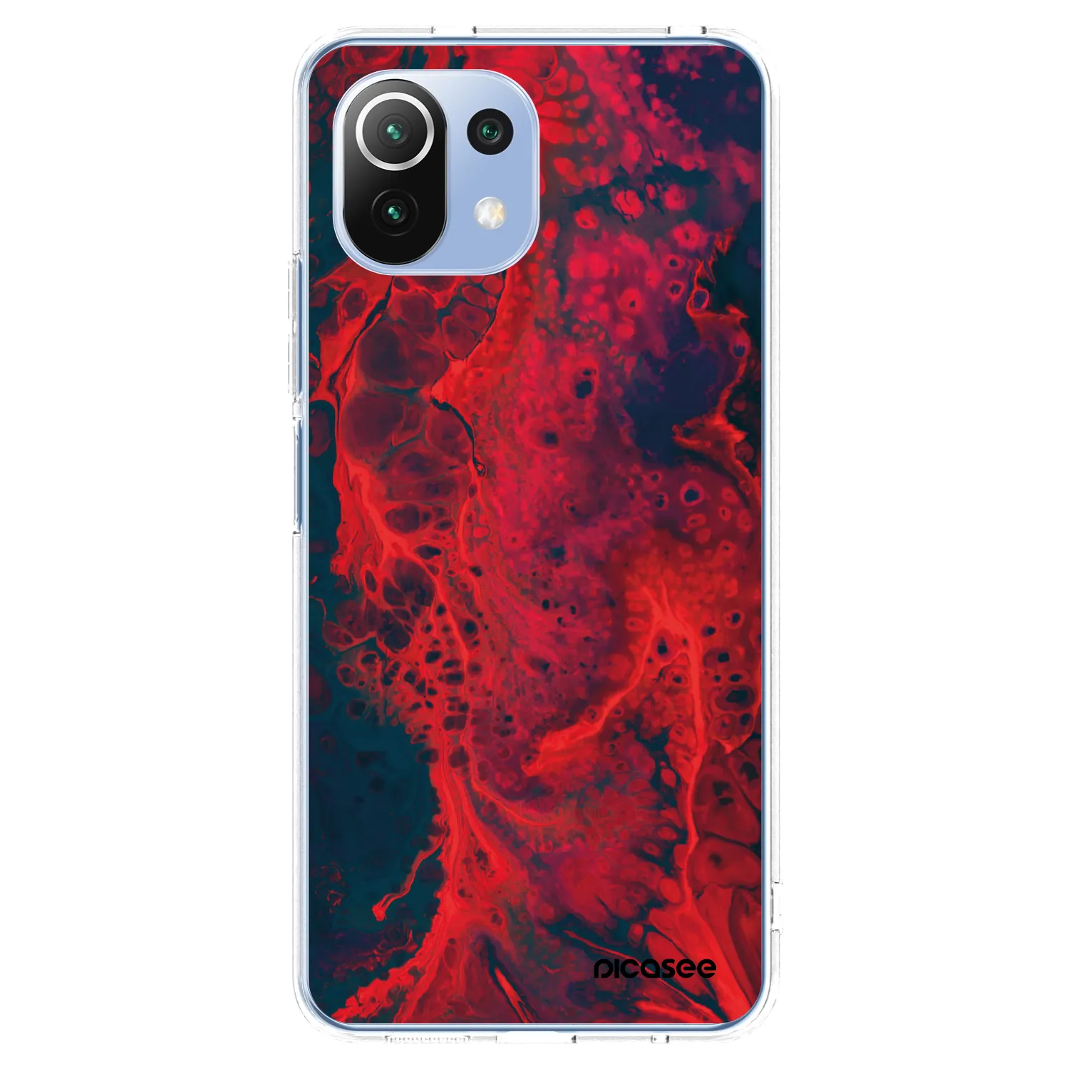 Picasee silikonska prozirna maskica za Xiaomi Mi 11 Lite - Organic red