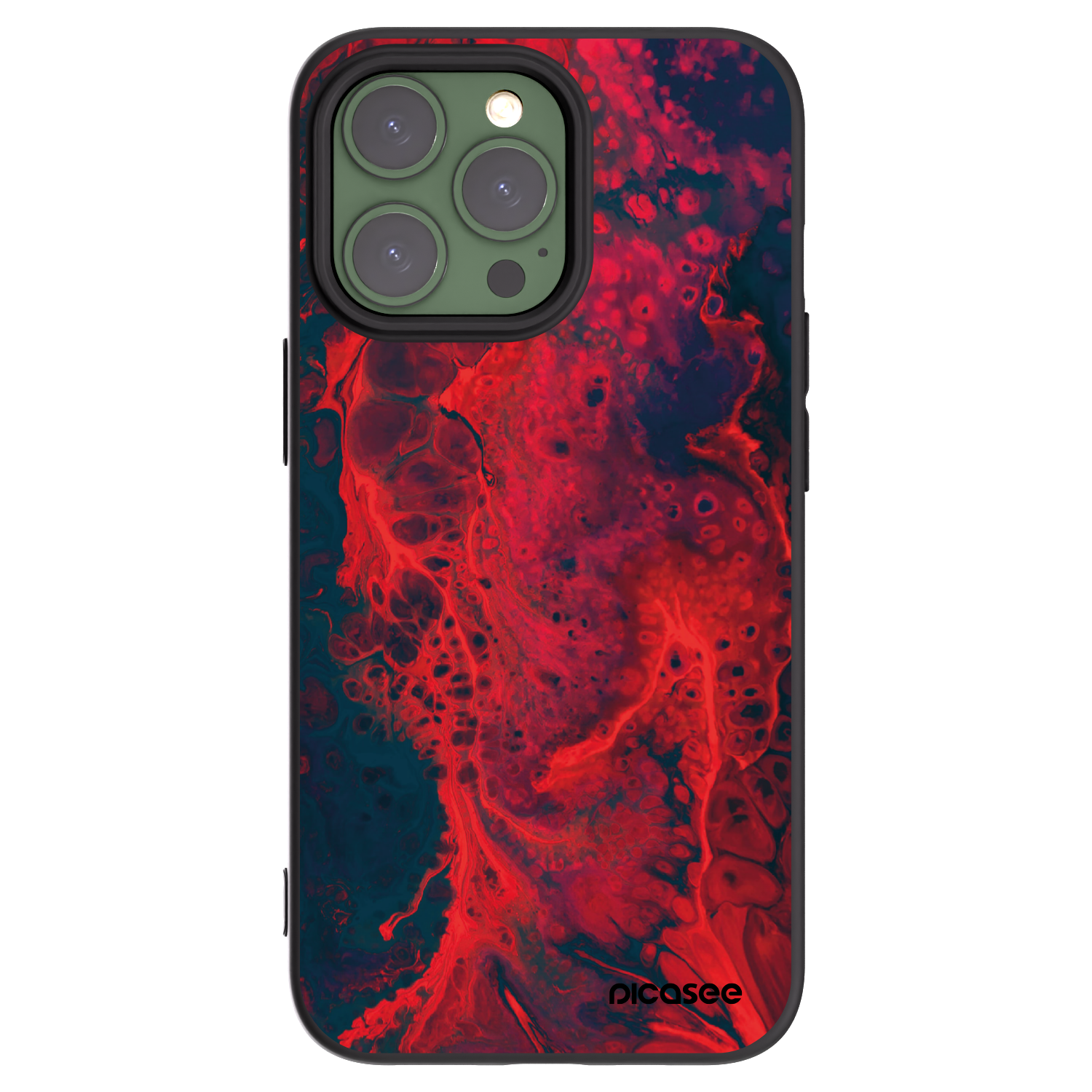 Picasee crna silikonska maskica za Apple iPhone 13 Pro - Organic red
