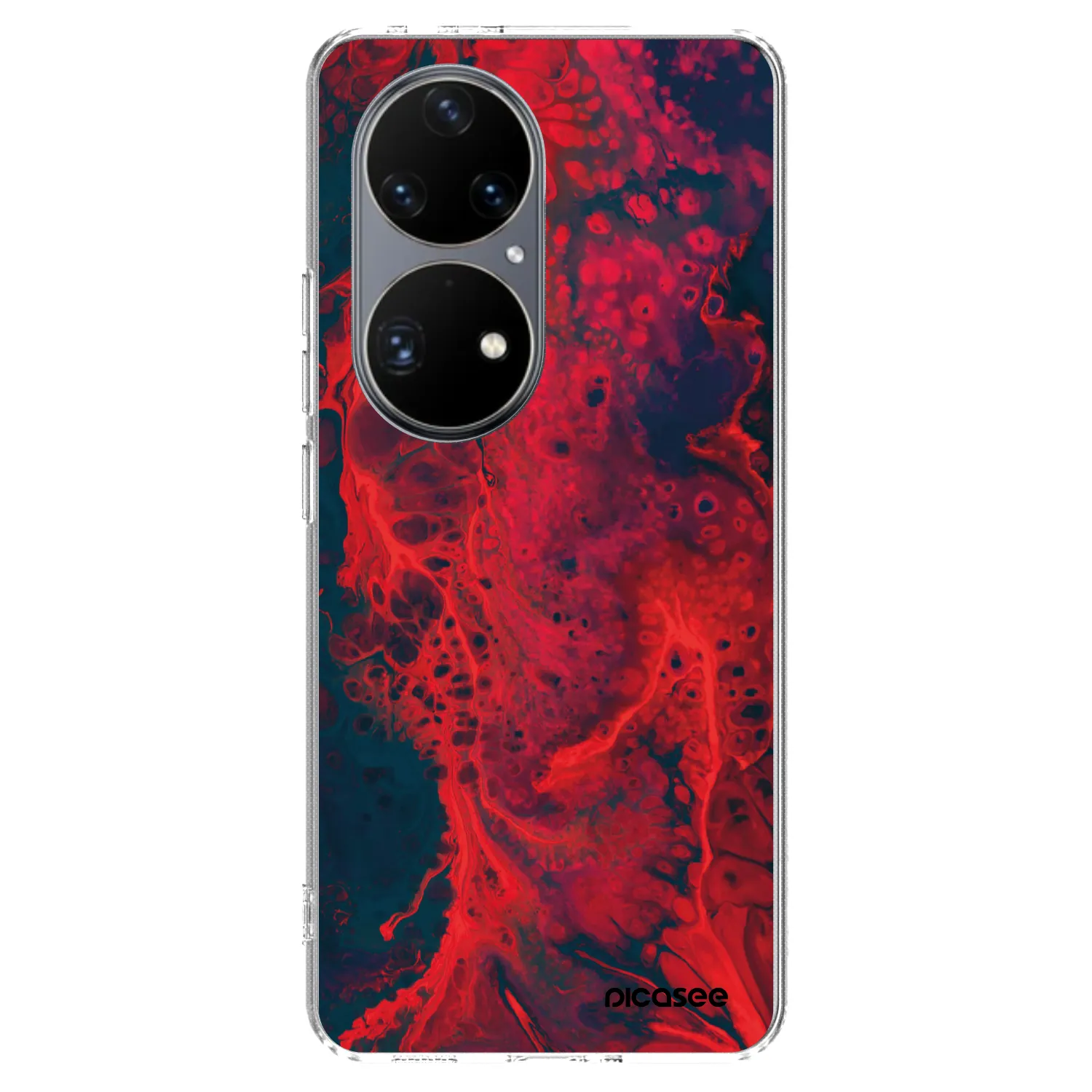 Picasee silikonska prozirna maskica za Huawei P50 - Organic red